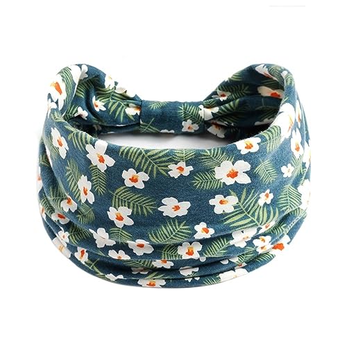 Yoga Elastic Head Wrap Damen Stirnband Breite Haarbänder Kopfbedeckung Floral Bandanas Haarband Zubehör (Color : C part 147, Size : One size) von ERICAT