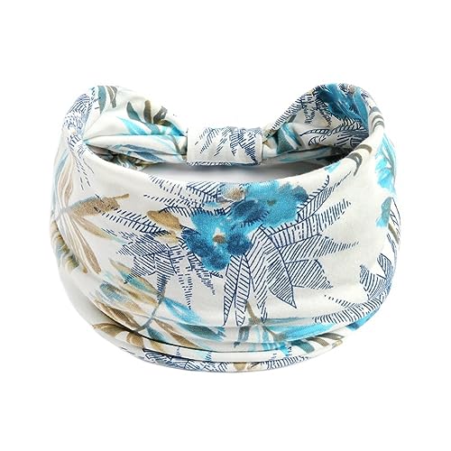 Yoga Elastic Head Wrap Damen Stirnband Breite Haarbänder Kopfbedeckung Floral Bandanas Haarband Zubehör (Color : C part 165, Size : One size) von ERICAT