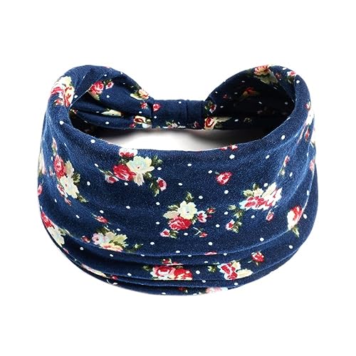 Yoga Elastic Head Wrap Damen Stirnband Breite Haarbänder Kopfbedeckung Floral Bandanas Haarband Zubehör (Color : C part 171, Size : One size) von ERICAT