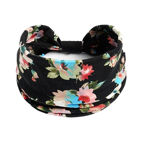 Yoga Elastic Head Wrap Damen Stirnband Breite Haarbänder Kopfbedeckung Floral Bandanas Haarband Zubehör (Color : C part 172, Size : One size) von ERICAT