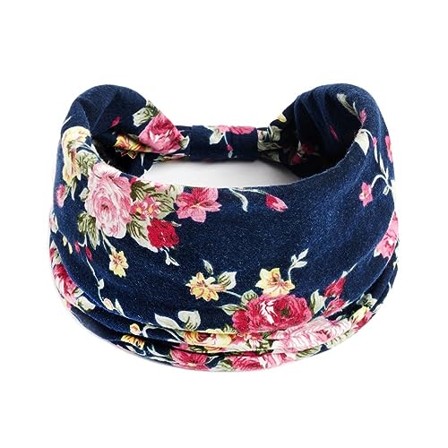 Yoga Elastic Head Wrap Damen Stirnband Breite Haarbänder Kopfbedeckung Floral Bandanas Haarband Zubehör (Color : C part 174, Size : One size) von ERICAT