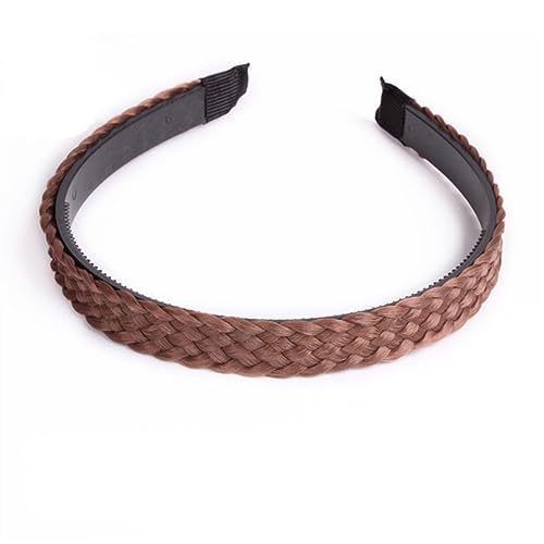 Zopf Perücke Twist Haarbänder for Frauen rutschfeste geflochtene Perücken Stirnband Haarschmuck (Color : StyleB-brown) von ERICAT