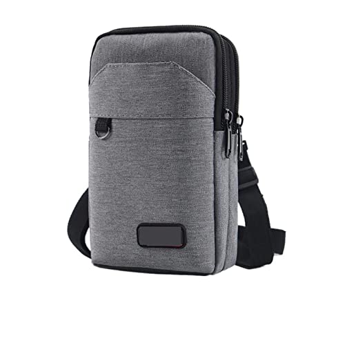 wasserdichte Gürteltasche Geldbörse Einzel- / Doppelschicht Outdoor Militär Taille Gürteltasche Männer Handytasche Camping Jagd Taktische Tasche (Color : Double Grey) von ERICAT