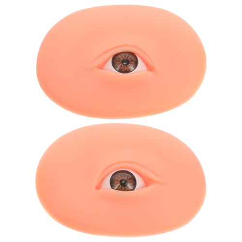 ERINGOGO 1 Paar Silikon Make Up Übungsbrett für Augenbrauen und Lidschatten für Anfänger und Profis Wiederverwendbare Realistische Hautoberfläche zum Üben von Eyeliner und Make Up von ERINGOGO