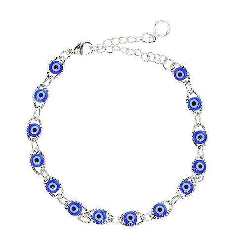 ERINGOGO 1stk Teufel-auge-armband Armband Mit Blauer Augenkette Böser Blick Blaues Auge Perlen Armband Edelsteinarmbänder Für Frauen Armbänder Für Damen Schmuck Kupfer Liebhaber Juwel von ERINGOGO