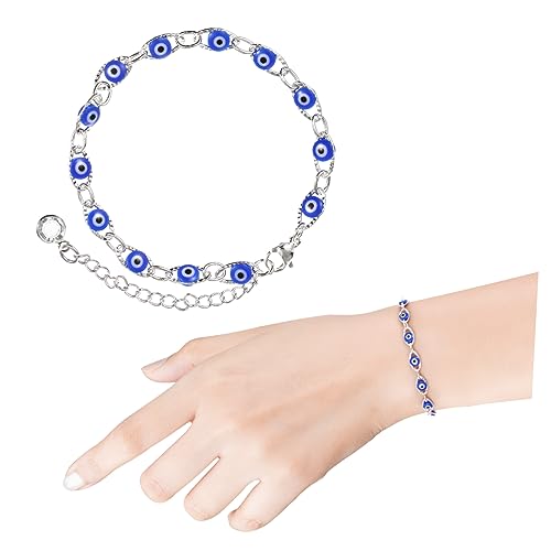 ERINGOGO 1stk Teufel-auge-armband Armband Mit Blauer Augenkette Böser Blick Blaues Auge Perlen Armband Edelsteinarmbänder Für Frauen Armbänder Für Damen Schmuck Kupfer Liebhaber von ERINGOGO