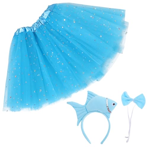 ERINGOGO 1 Satz Kostüm Set mit Haarschmuck Fliege und Tüllrock Meerestier Anzug für Halloween und Rollenspiele Blaues Goldfisch Design Vielseitig und Bequem ERINGOGO 1 Satz Kostüm Set mit Haarschmuck Fliege und Tüllrock Meerestier Anzug für Halloween und Rollenspiele Blaues Goldfisch Design Vielseitig und Bequem von ERINGOGO