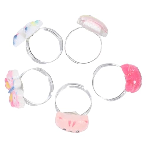 ERINGOGO 1 Schachtel Verstellbare Ringe Kunststoff Katzen Design Langlebig Glatte Oberfläche Sichere Spiel Schmuck für Mädchen Alltagsschmuck Geschenkidee Kindergarten von ERINGOGO