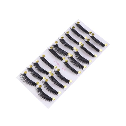 ERINGOGO 10 Paare Wasserfeste Falsche Wimpern Dicht Lang Natürlicher Look für Frauen Make up Beauty Komfortabel Tragbar Langlebig von ERINGOGO