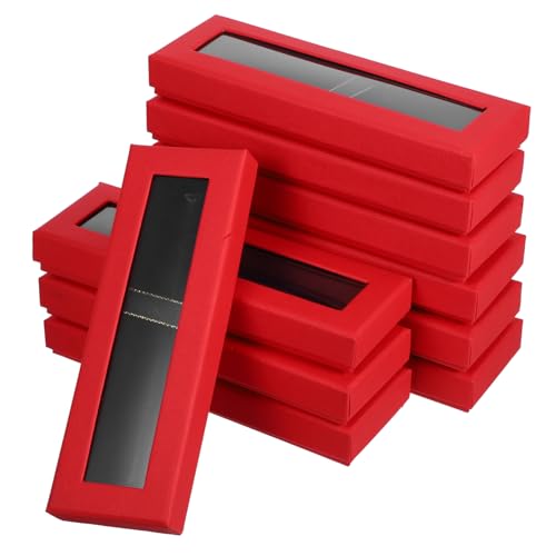 ERINGOGO 10 Stück Geschenkbox dekorative Kästen mit Deckel klare Bevorzugungsboxen Stiftboxen leer Stifteetui Stiftständer Stiftverpackung Stiftbehälter Löschen Kisten Stifteboxen PVC rot ERINGOGO 10 Stück Geschenkbox dekorative Kästen mit Deckel klare Bevorzugungsboxen Stiftboxen leer Stifteetui Stiftständer Stiftverpackung Stiftbehälter Löschen Kisten Stifteboxen PVC rot von ERINGOGO