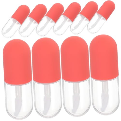ERINGOGO 10 Stück Leere Lippen glanz Behälter Nachfüllbare Lippenbalsam Fläschchen Mattierte Mini Lipgloss Tuben mit Innensegel Auslaufsicher für DIY Lippenfarbe Damen und Mädchen von ERINGOGO