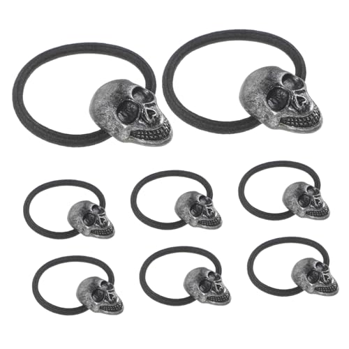 ERINGOGO 10 Stück Teiliges Gothic Haargummi mit Design Elastische Halloween Haarschleifen für Mädchen Robustes Haarband für Pferdeschwanz und Alltagslook Auffälliges Haarschmuck Zubehör von ERINGOGO