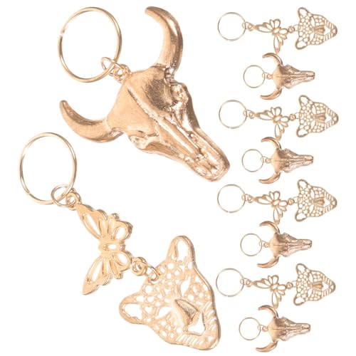 ERINGOGO 10 Stück Teiliges Haarschmuck Zöpfe aus Langlebiger Legierung mit Detailreichen Kuhkopf Leopardenkopf charms Einfach Anzubringen Modische Dreadlocks accessoires für Frauen für von ERINGOGO