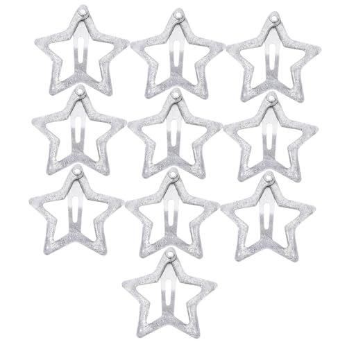 ERINGOGO 10 Stück Teiliges Kleine Metall Haarspangen Sternform Leichte Stabile Haarklammern für Mädchen Jahre Modische Haarschmuck Clips Süße Accessoires für Frauen und Alltag von ERINGOGO