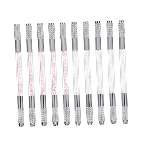 ERINGOGO 10 Stück Teiliges Microblading Augenbrauenstifte Dual Ende Wasserfest Natürliche Tattoo Stifte für Professionelles und Persönliches Augenbrauen Make Up Geeignet Anfänger und von ERINGOGO