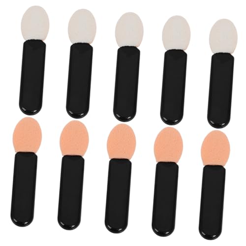 ERINGOGO 10 Stück Teiliges Mini Make Up Pinsel mit Weichen Schwamm Applikatoren Vielseitig für Lidschatten Lippenstift Concealer Langlebig und Sanft für Präzises Auftragen bei Alltag und von ERINGOGO