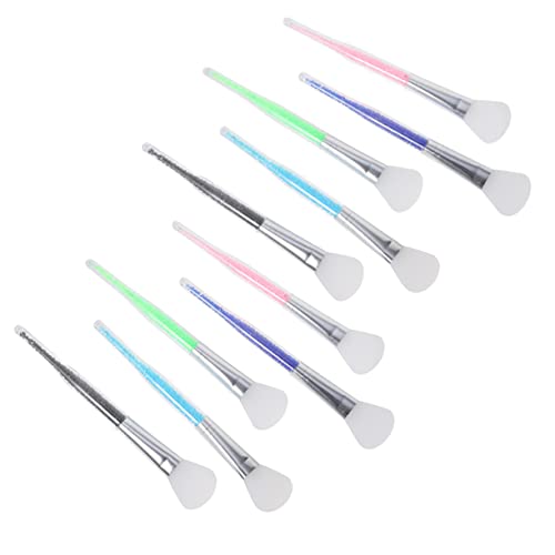 ERINGOGO 10 Stück Teiliges Silikon Gesichtspinsel mit Weichem Fächerkopf Wiederverwendbar und Hautfreundlich Leichter für Gesichtsmaske Einfache und Praktische Anwendung für Hauttypen von ERINGOGO