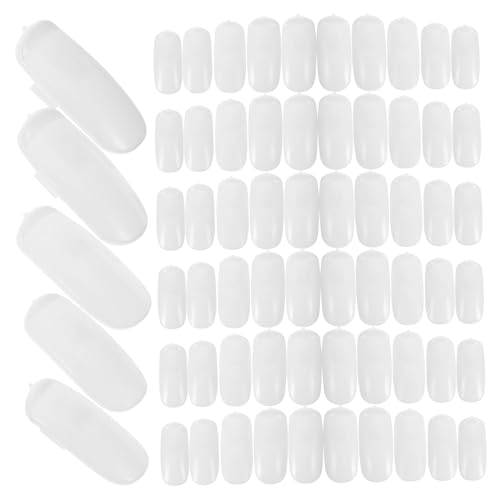 ERINGOGO 100 Stück Nagelkunst Übungstipps aus Robustem Biegsame Mechanische Übungshand Nagelspitzen Weiße Nail Polish Display Sticks für Anfänger und Profis zur Nail Art Praxis von ERINGOGO