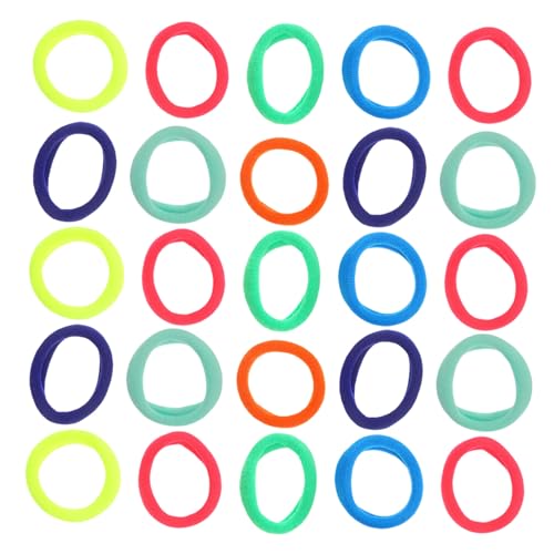 ERINGOGO 100 Stück Teiliges Haargummis für Elastische Metalldrahtfreie Haarbänder in Gemischten Farben Dehnbar und Schonend für Ponytails Zöpfe Geeignet für Mädchen und Erwachsene von ERINGOGO