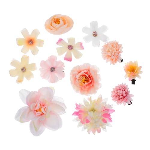 ERINGOGO 12 Stück Teiliges Boho Haarblumen Set Leichte Hawaii Haarspangen Haarklammern für Damen und Mädchen für Hochzeit Party Festival und Vielseitige Festtags Accessoires von ERINGOGO