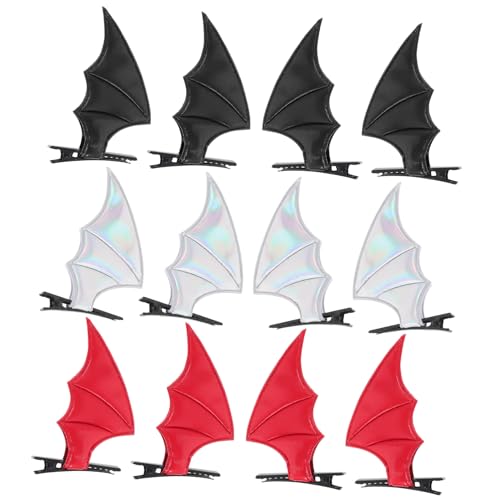ERINGOGO 12stücke Fledermaus-haarspangen Aus Pu-leder Haarnadeln Im Western-stil Dekorative Haarspangen Für Feste Party-haarschmuck Für Frauen Kopfschmuck Für Alltagskleidung von ERINGOGO