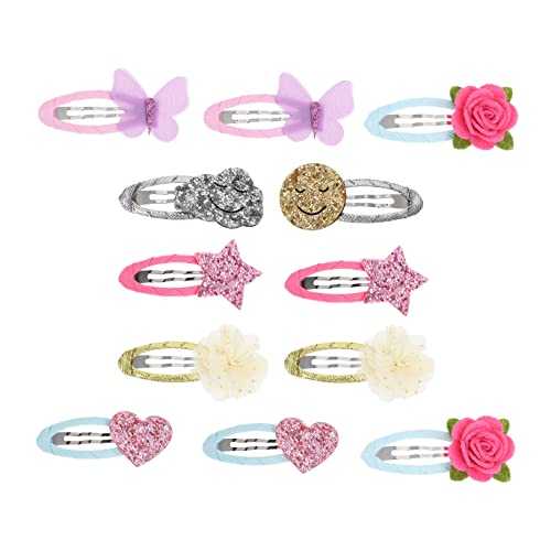 ERINGOGO 12stücke Handgefertigte Cartoon Haarklammern Für Mädchen Bunte Haarspangen Als Modisches Accessoire Für Partys Reisen Und Alltag von ERINGOGO