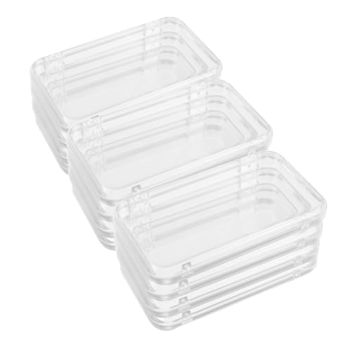 ERINGOGO 12stücke Rechteckige Transparente Aufbewahrungsbox Für Aufdrückbare Nägel Organizer Für Künstliche Nägel Und Bastelzubehör Stabiler Kunststoffbehälter Mit Klarem Design von ERINGOGO