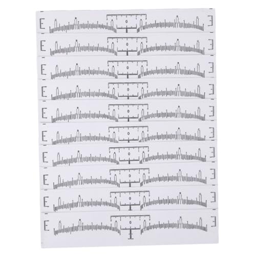 ERINGOGO 130 Stück Einweg Augenbrauenmessschablonen Selbstklebende Transparente Mapping Sticker für Präzise Augenbrauenformen für Symmetrische Gestaltung von ERINGOGO