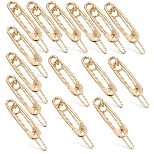 ERINGOGO 15 Stück Teiliges Sicherheitsnadel Haarklammern für Dünnes Haar Leichte Metall Haarspangen in Gold Einfach zu Verwenden Vielseitig für Damen Haarschmuck und Frisuren ERINGOGO 15 Stück Teiliges Sicherheitsnadel Haarklammern für Dünnes Haar Leichte Metall Haarspangen in Gold Einfach zu Verwenden Vielseitig für Damen Haarschmuck und Frisuren von ERINGOGO