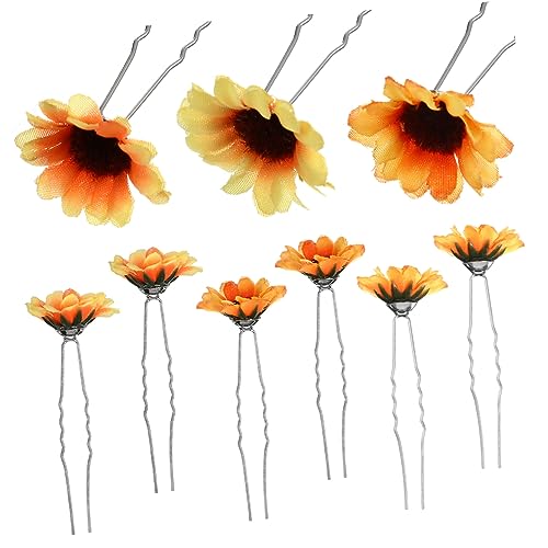 ERINGOGO 15stücke Sonnenblumen Haarspangen Zarte Blumenanhänger Aus Legierungsmaterialien Diy Und Frauen Einfach Und Bequem Zu Verwenden von ERINGOGO