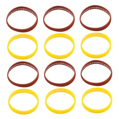 ERINGOGO 16 Stück Sanskrit Silikonarmband Silikonbänder Wiederverwendbare Handgelenkband Silikonarmbänder für Veranstaltungen Silikon wasserdichtes Armband Armbänder aus Silikon Kieselgel von ERINGOGO