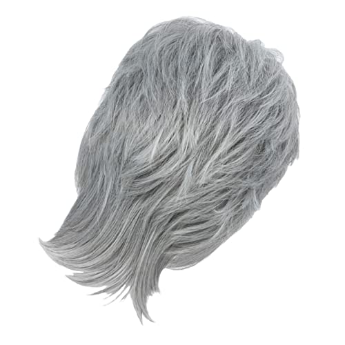 ERINGOGO 1Stück Kurze Graue Silber Perücke Aus Künstlicher Faser Flauschige Gerade Perücke Für Damen Stylische Kopfbedeckung Für Kostüme Und Alltag ERINGOGO 1Stück Kurze Graue Silber Perücke Aus Künstlicher Faser Flauschige Gerade Perücke Für Damen Stylische Kopfbedeckung Für Kostüme Und Alltag von ERINGOGO