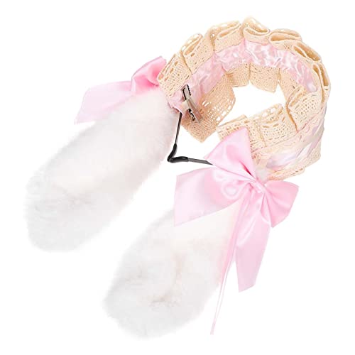 ERINGOGO 1stück Niedliches Spitzen-bowknot Haarband Mit Hasenohren Für Cosplay Halloween Und Partys Süßes Haarschmuck-accessoire Für Mädchen Zartem von ERINGOGO