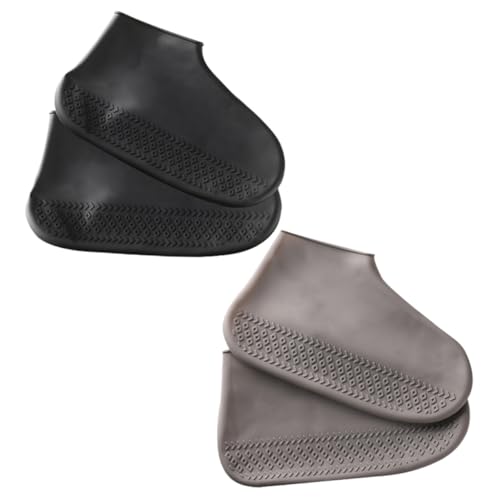 ERINGOGO 2 Paare wasserdichte Schuhüberzieher rutschfeste Verschleißfeste Überschuhe für Herren und Damen Outdoor Schuhschutz bei Regen Schnee Schlamm Flexibel und Langlebig ERINGOGO 2 Paare wasserdichte Schuhüberzieher rutschfeste Verschleißfeste Überschuhe für Herren und Damen Outdoor Schuhschutz bei Regen Schnee Schlamm Flexibel und Langlebig von ERINGOGO