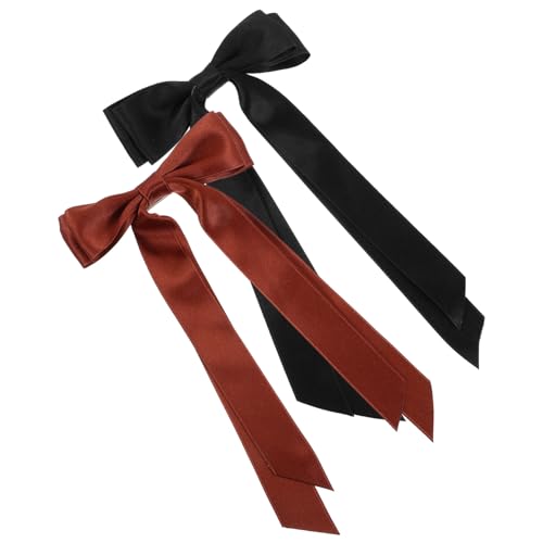 ERINGOGO 2 Stck. Teiliges Lange Haarklammern mit Schleifen-dekor Rutschfeste Federnde Duckbilled Clips Modische Haaraccessoires für Frauen und Mädchen Geeignet für Party und Alltag von ERINGOGO
