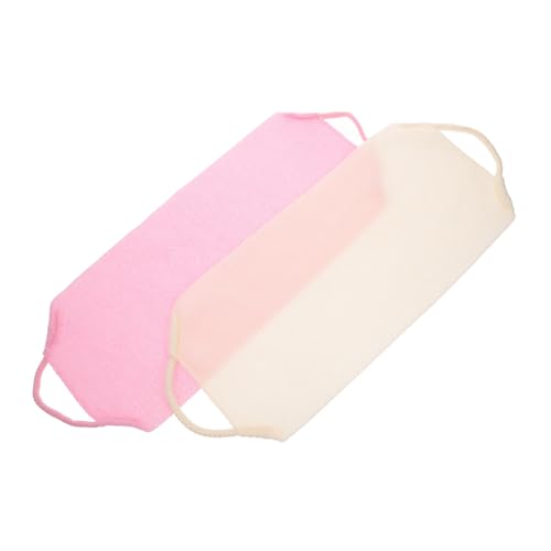 ERINGOGO 2 Stück Dehnbare Dusch waschhandschuhe aus Polyester Langer Rückenpeeling schrubber für Männer und Frauen Weiche Strapazierfähige Badetücher mit Elastischem Griff für Gründliche von ERINGOGO