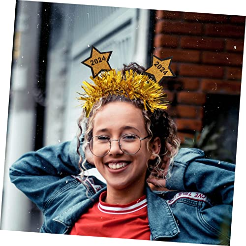 ERINGOGO 2 Stück Glitzernde Year Haarreifen mit Sternen Festlicher Haarschmuck für Damen und Herren Komfortabler Kopfschmuck für Silvester und Party Accessoire von ERINGOGO