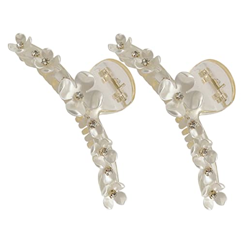 ERINGOGO 2 Stück Große Haarklammern mit Funkelnden Blumen und Strasssteinen Robuste Haarspangen für Dickes Haar Schmerzfreie Damen Haarclips für Alltag Party und Festliche Anlässe Teiliges von ERINGOGO