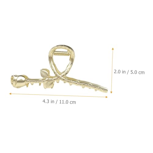ERINGOGO 2 Stück Haarklammern Metall Haarkralle für Damen und Mädchen Rutschfester Haarhalter mit Starkem Griff Attraktives Blüten design als Haarschmuck und Stylinghilfe von ERINGOGO