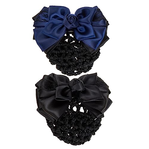 ERINGOGO 2 Stück Haarnetz Dutt mit Schleifen Rosen Haarklammer für Damen Eleganter Haarschmuck für Büro Schule Festliche Anlässe Geeignet für Service und Medizinberufe ERINGOGO 2 Stück Haarnetz Dutt mit Schleifen Rosen Haarklammer für Damen Eleganter Haarschmuck für Büro Schule Festliche Anlässe Geeignet für Service und Medizinberufe von ERINGOGO