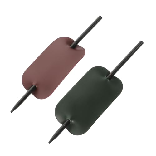 ERINGOGO 2 Stück PU Leder Haarspangen Teilig Damen Haar mit Stab Vintage Haar Accessoires für Pferdeschwanz und Dutt Leicht Vielseitig Modisch Geeignet für Alltag und Partys von ERINGOGO