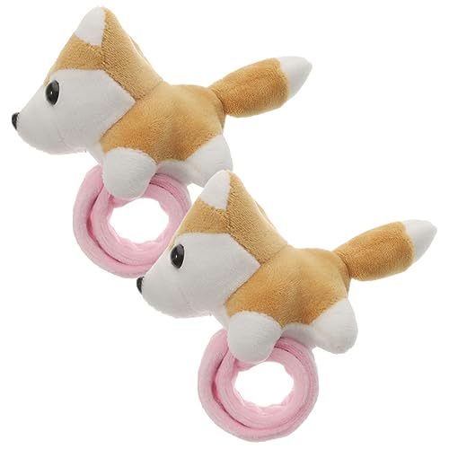 ERINGOGO 2 Stück Plüsch Klapparmband mit Niedlichen Cartoon Tieren Weiches Kuscheltier Slap Bracelet Leichtes Einfach Anzulegendes Armband für Partygeschenke von ERINGOGO