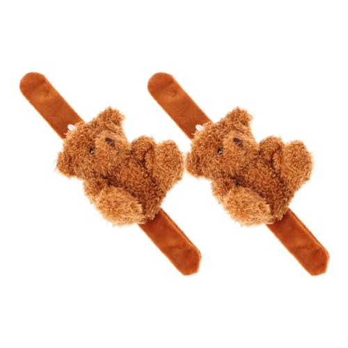 ERINGOGO 2 Stück Plüsch Schnapparmband Kuscheltier Armband Weiches Tiermotiv Party Leicht Tragbar Komfortabel von ERINGOGO