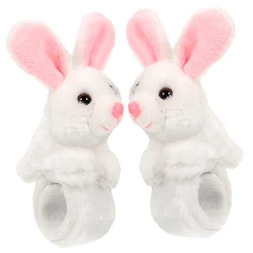 ERINGOGO 2 Stück Plüsch Slap Armband Kindergeburtstag Mitgebsel Niedliches Stofftier Armband Flexibel Für Zoo Party Goodie Bags von ERINGOGO