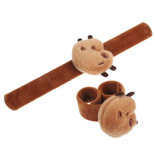 ERINGOGO 2 Stück Plüsch Tier Schnapparmband Capybara Weiches Armband Party Mitgebsel Hautfreundlich Leicht und Strapazierfähig von ERINGOGO