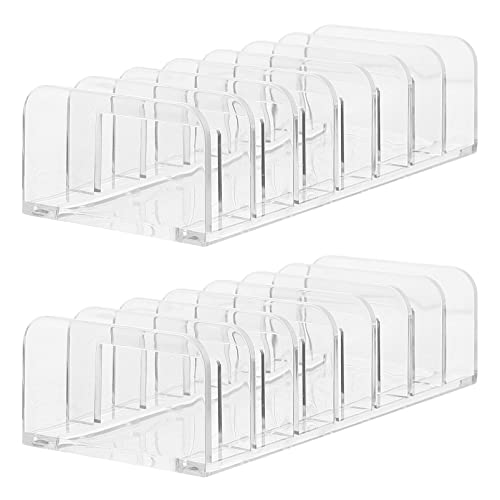 ERINGOGO Acryl Make up Organizer 2 Stück Lidschatten Display Rack Lippenstift Halter Transparent Kompakt Für Schreibtisch Für Kosmetikaufbewahrung von ERINGOGO