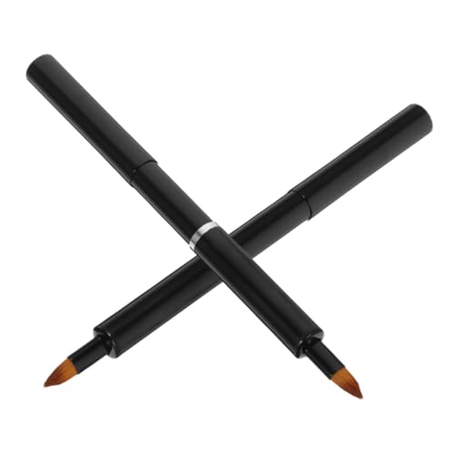 ERINGOGO 2 Stück Retraktierbarer Lippenpinsel mit Weichen Borsten Runder Tragbarer Make up Pinsel für Präzises Auftragen von Lippenstift und Concealer für Frauen und Unterwegs von ERINGOGO