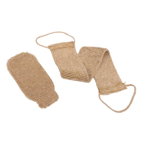 ERINGOGO 2stücke Peeling-rückenschrubber Langes Streifendesign Sisal-badehandschuhe Für Effektive Hautreinigung Rückenwäscher Für Gründliche Reinigung Natürliche Duschtücher Für Männer Und von ERINGOGO