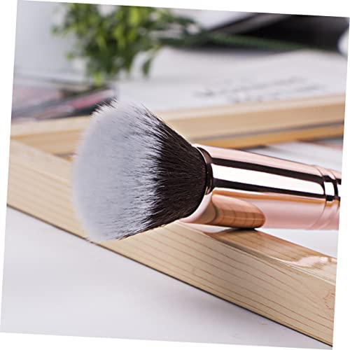 ERINGOGO 2 Stück Teiliges Flaches Foundation Pinsel Langlebige Make Up Pinsel mit Rosa Griff und Rosegold Borsten Professionell für Flüssiges und Cremiges Make Up für Damen und von ERINGOGO