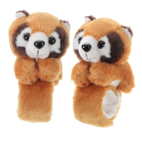 ERINGOGO 2 Stück Teiliges Plüsch Slap Armband mit Kleinem Waschbärmotiv Flexible Kuscheltier Handgelenkband für Tierisches Party mitgebsel Angenehm und Einfach zu Tragen von ERINGOGO